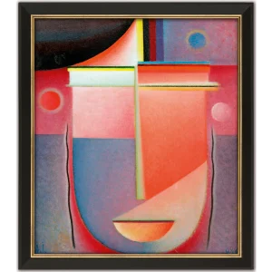 Alexej von Jawlensky: Bild "Abstrakter Kopf: Inneres Schauen - Rosiges Licht" (1926), gerahmt
