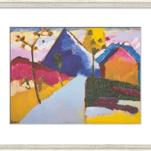 Wassily Kandinsky: Bild "Kochel - Gerade Straße" (1909), gerahmt