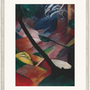 Franz Marc: Bild "Reh im Walde II" (1912), gerahmt
