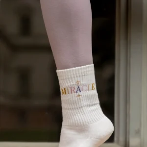 Yoga Sportsocken Miracle Stars Bio Baumwolle Ava - weiß
