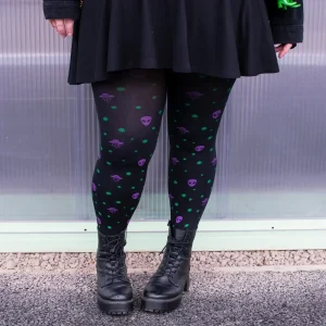 80 Denier blickdichte Strumpfhose - Aliens