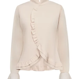 BAO Bluse mit Rüschen - Bone