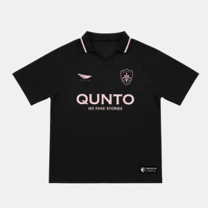 QUNTO Jersey Short Sleeve Black & Pink
