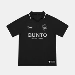 QUNTO Jersey Short Sleeve Black & Silver