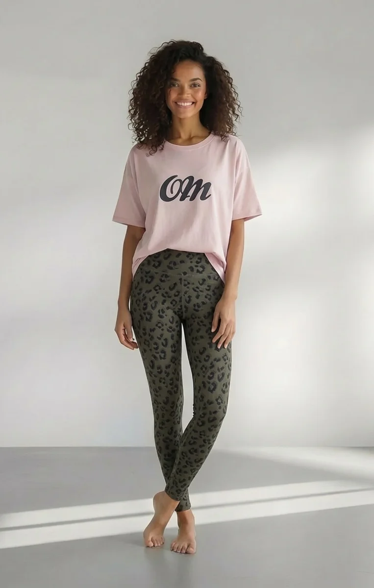 Yoga Boxy T-Shirt OM Bio Baumwolle Tencel™ Sora - rosa