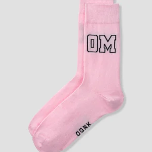 Yoga Socken OM Bio Baumwolle - rosa