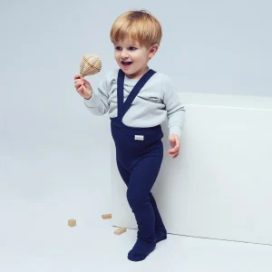 Strumpfhose mit Trägern - Navy Blau