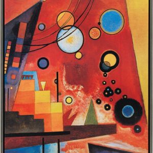 Wassily Kandinsky: Bild "Schweres Rot" (1924), gerahmt